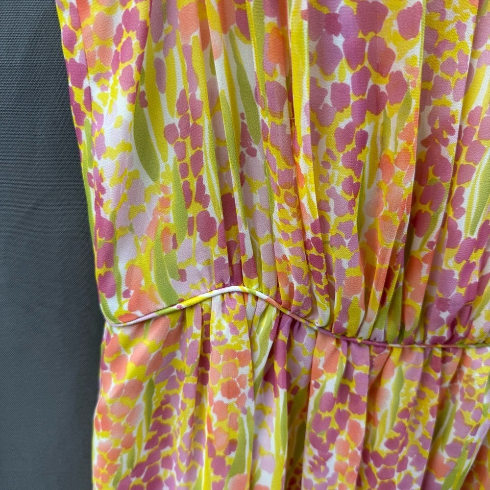 Shoshanna Size 10 Pink and Yellow Floral Dress - Picture 2 of 11